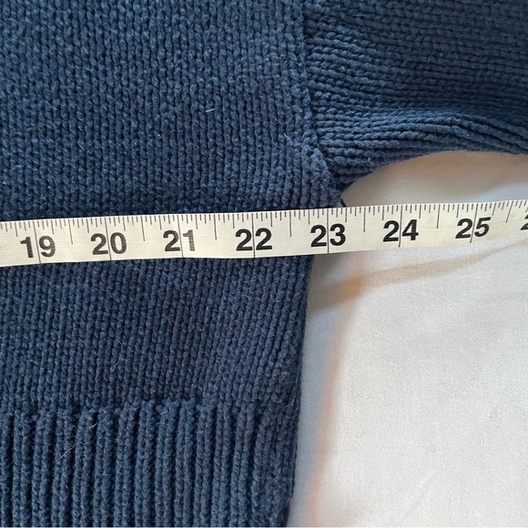 Tommy Jeans Logo Turtleneck Sweater Slouchy Navy Blue Urban Crop S/M READ GUC - Picture 9 of 14